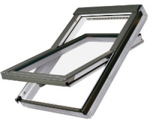 Finestra da tetto PTP-V U3 / PVC bianca / Apertura bilico manuale